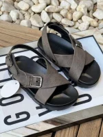 خرید صندل بچه گانه چرم ضربدری - Image 3