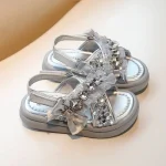 خرید صندل بچه گانه نگینی با بند - Image 3