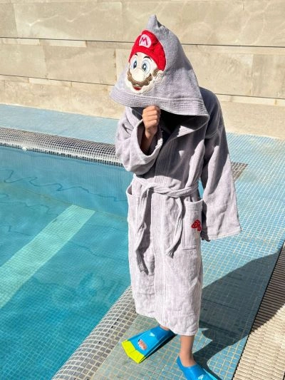 حوله تن پوش بچه گانه طرح ماریو