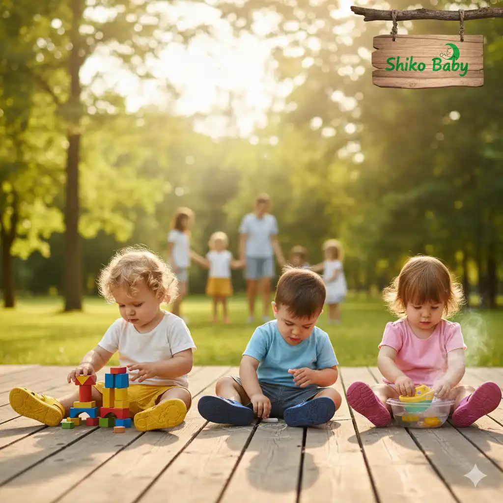 سه کودک در حال بازی با صندل در فضای سبز، فواید صندل طبی